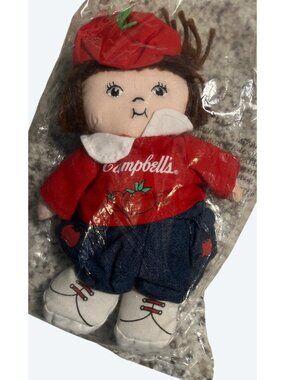 Campbells Kid Plush Doll Tomato Outfit 7" Collectible New In Packaging
